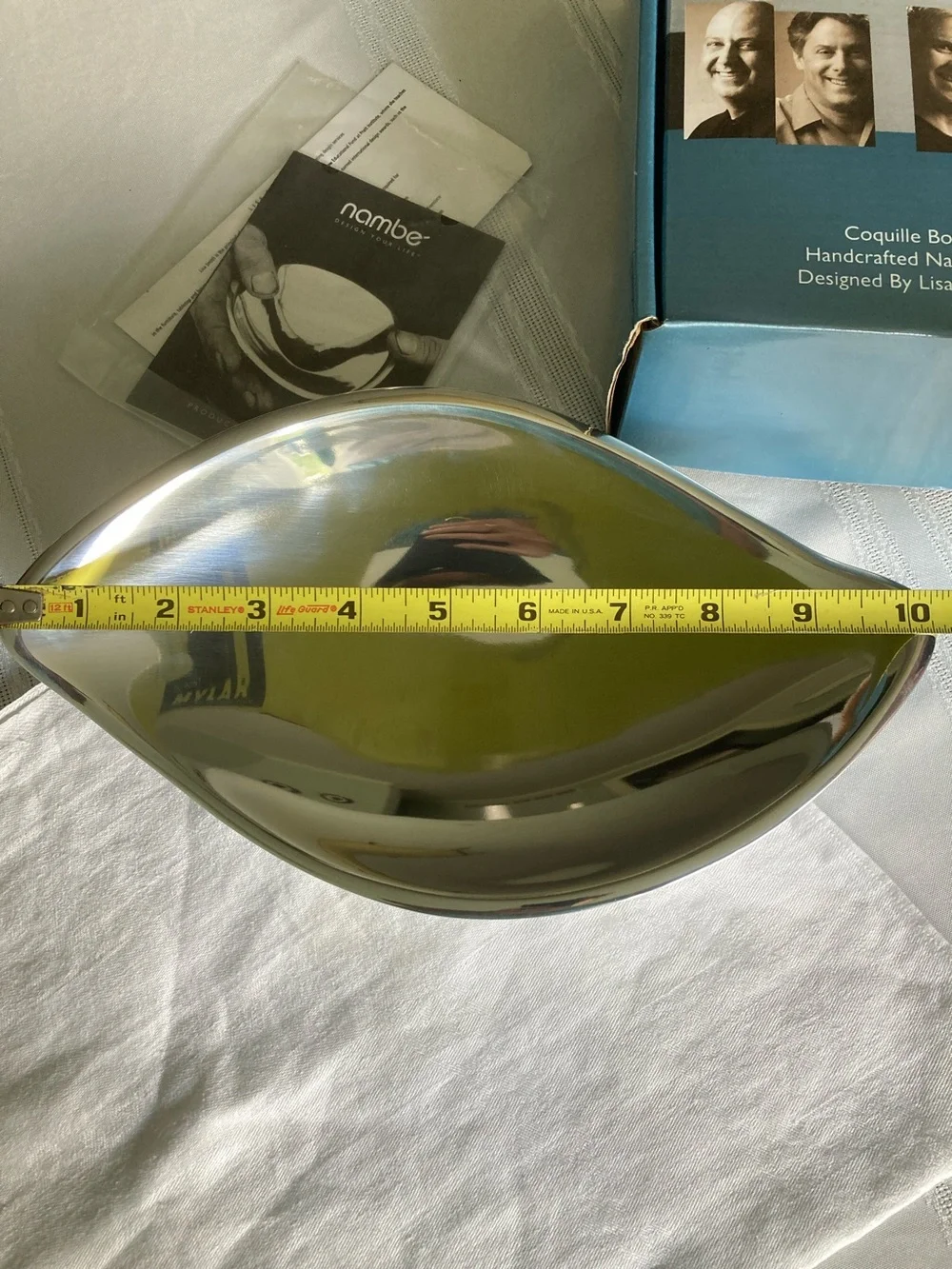 Nambe Coquille Polished Silver Sculptural Serving Bowl